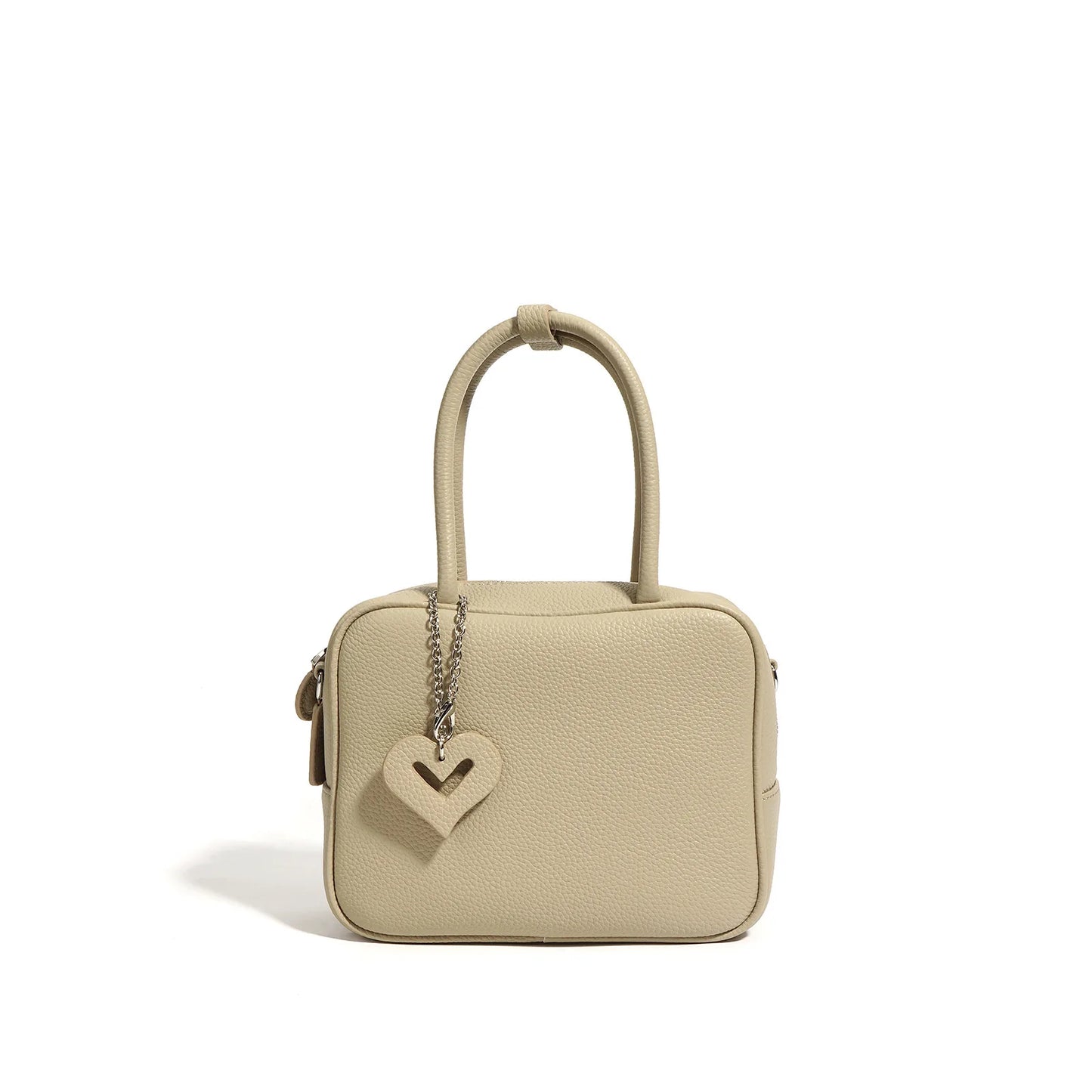 2024 New Solid Simple Small Square Bag Simple All-match High Quality Cowhide Handbags Large Capacity Zipper Commuter Purses