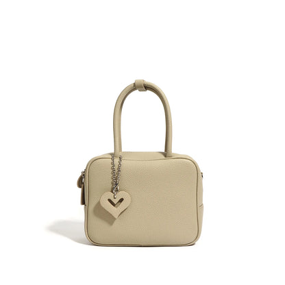2024 New Solid Simple Small Square Bag Simple All-match High Quality Cowhide Handbags Large Capacity Zipper Commuter Purses