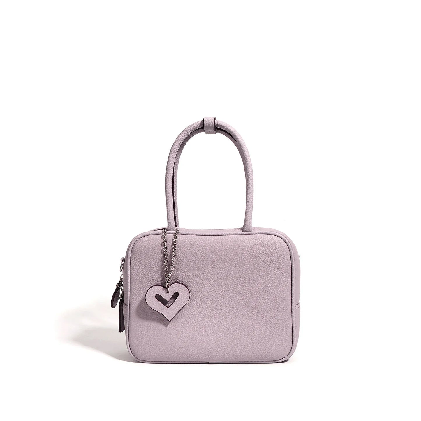 2024 New Solid Simple Small Square Bag Simple All-match High Quality Cowhide Handbags Large Capacity Zipper Commuter Purses