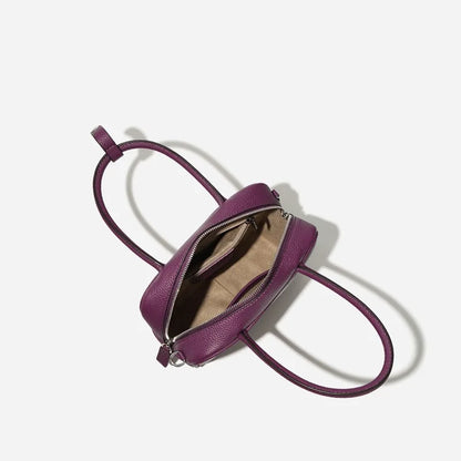 2024 New Solid Simple Small Square Bag Simple All-match High Quality Cowhide Handbags Large Capacity Zipper Commuter Purses