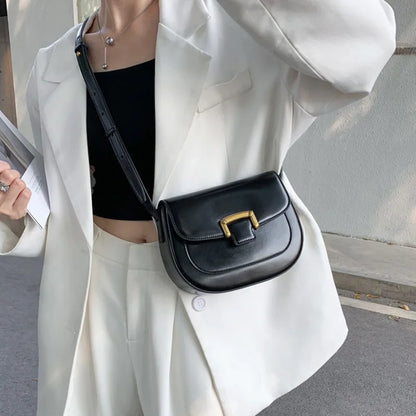 2024 New Spring Summer All-match Crossbody Bag Elegant Commuter Solid Underarm Handbags Korean Niche Leisure Light Luxury Bolsas