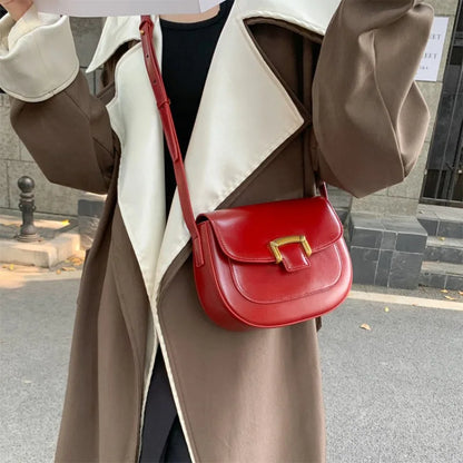 2024 New Spring Summer All-match Crossbody Bag Elegant Commuter Solid Underarm Handbags Korean Niche Leisure Light Luxury Bolsas