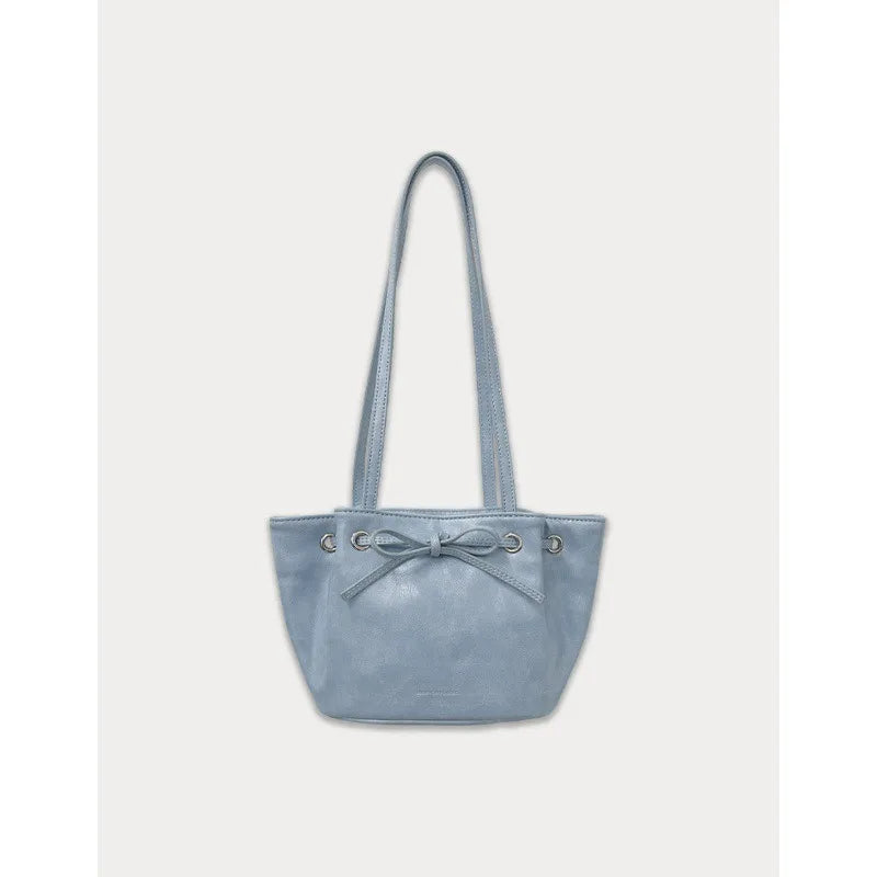 2024 New Trend Korean Exquisite Bow Shoulder Bag Minimalist Small Handbag for Women