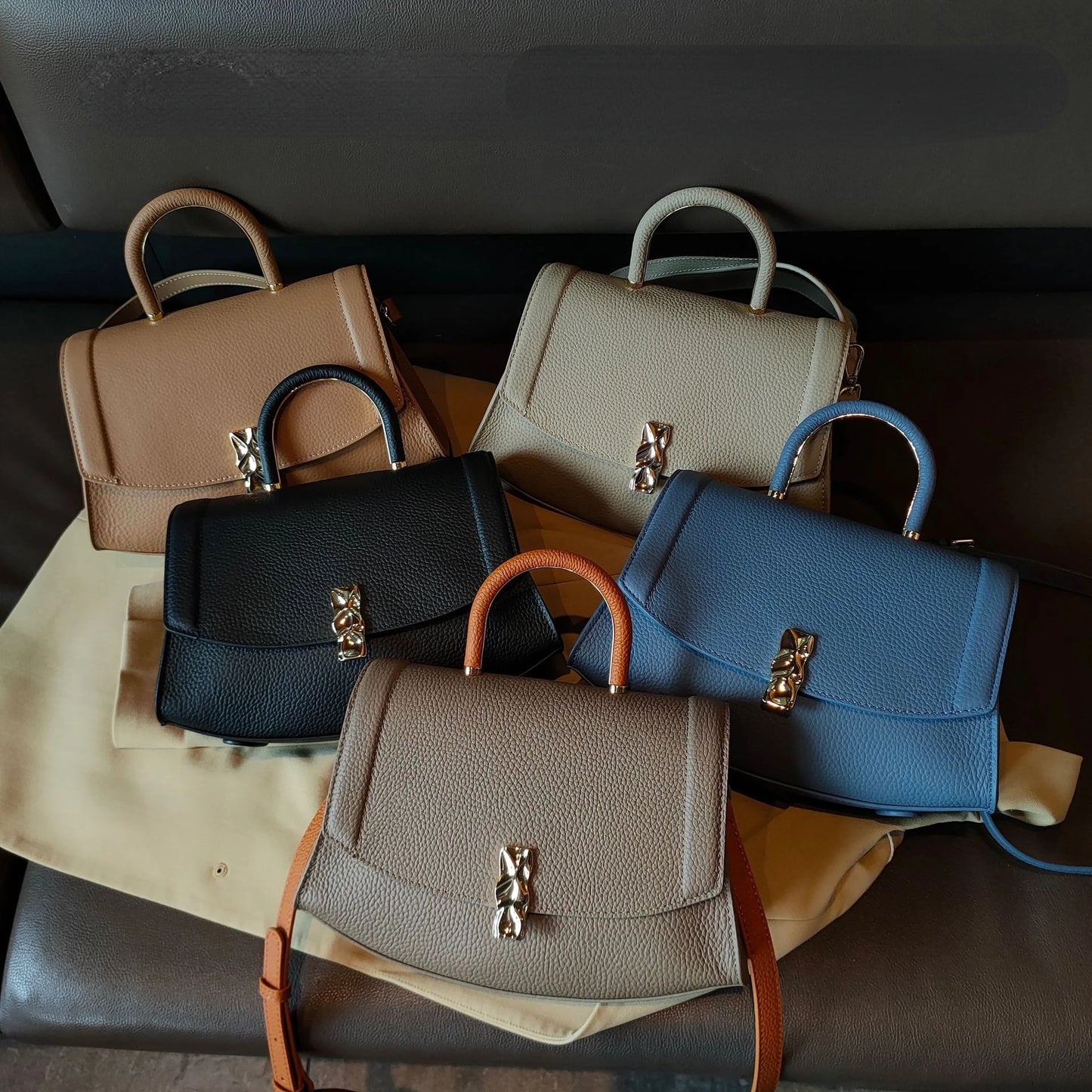 2024 New Trend Light Luxury Ladies Leather Bag Commuter All-match Crossbody Handbags Large Capacity Versatile Purse Bolsos