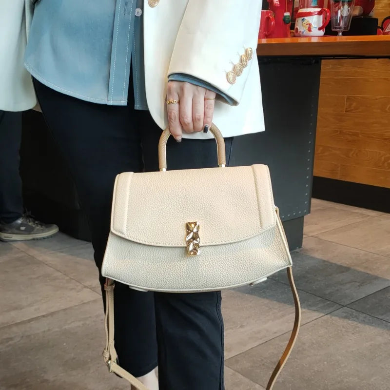 2024 New Trend Light Luxury Ladies Leather Bag Commuter All-match Crossbody Handbags Large Capacity Versatile Purse Bolsos