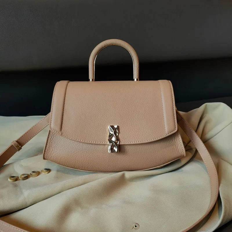 2024 New Trend Light Luxury Ladies Leather Bag Commuter All-match Crossbody Handbags Large Capacity Versatile Purse Bolsos