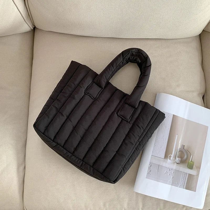 2024 New Trendy Handbag, High end, Fashionable, Large Capacity, Lightweight Down Bag 5 colors