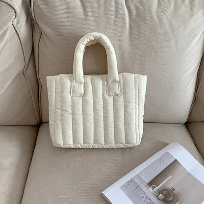 2024 New Trendy Handbag, High end, Fashionable, Large Capacity, Lightweight Down Bag 5 colors