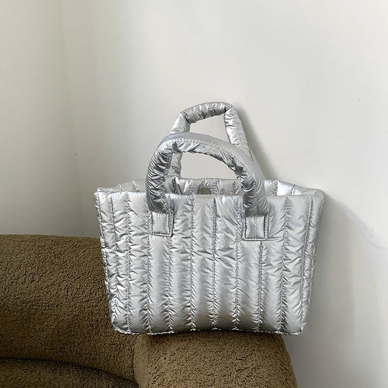 2024 New Trendy Handbag, High end, Fashionable, Large Capacity, Lightweight Down Bag 5 colors
