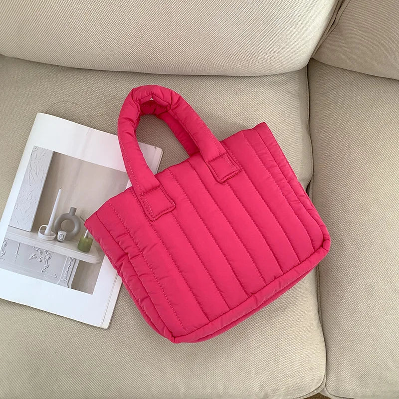 2024 New Trendy Handbag, High end, Fashionable, Large Capacity, Lightweight Down Bag 5 colors