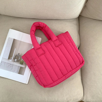 2024 New Trendy Handbag, High end, Fashionable, Large Capacity, Lightweight Down Bag 5 colors
