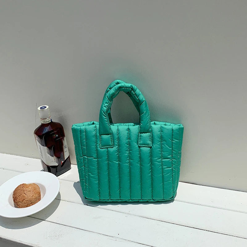 2024 New Trendy Handbag, High end, Fashionable, Large Capacity, Lightweight Down Bag 5 colors