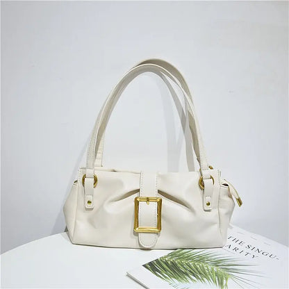 2024 New Underarm Shoulder Bags For Women Gashion Elegant Cowhide Handbags Commuter All-match Purses Clutch Female Bolsas