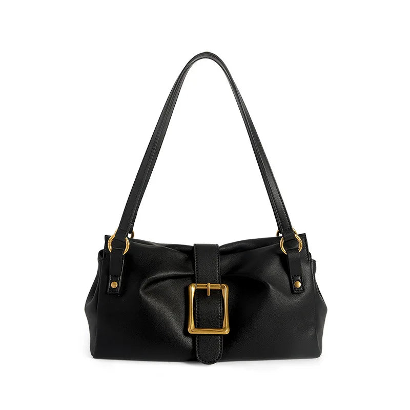 2024 New Underarm Shoulder Bags For Women Gashion Elegant Cowhide Handbags Commuter All-match Purses Clutch Female Bolsas