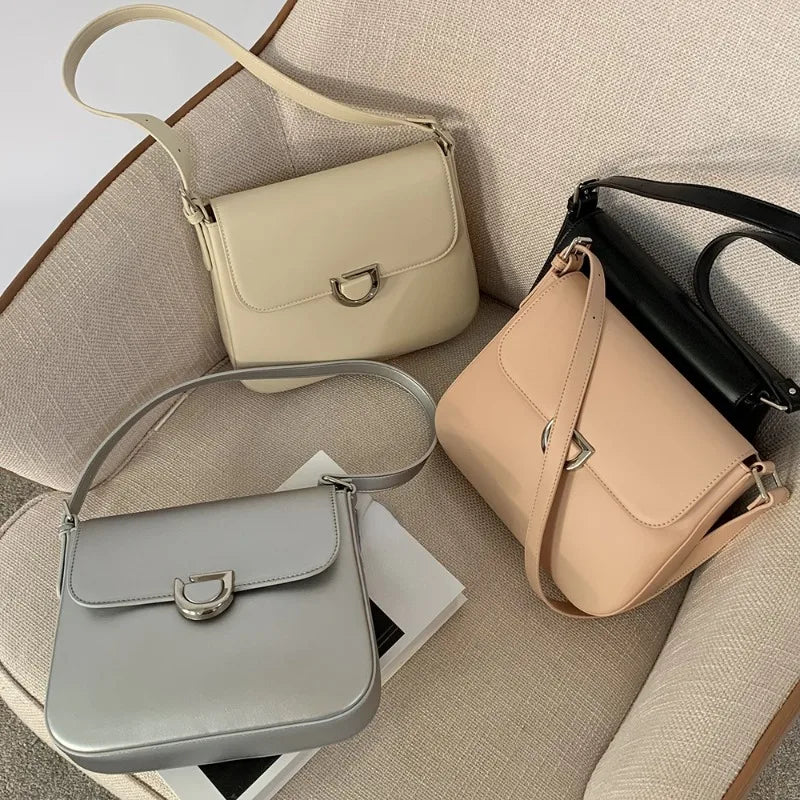 2024 New Underarm Shoulder Bags Korean Chic Spring Summer All-match Crossbody Handbags Niche Designer Commuter Elegant Bolsas