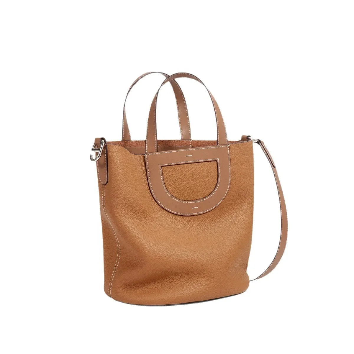 2024 New Vegetable Basket Bag First Layer Cowhide Large Capacity Portable Bucket Bag Women's Bag Designer Bags Luxury