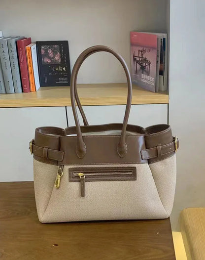 2024 New Versatile Handbag Large Capacity Handbag One Shoulder Underarm Commuting Retro Bag