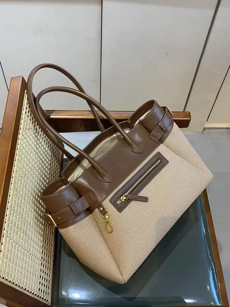 2024 New Versatile Handbag Large Capacity Handbag One Shoulder Underarm Commuting Retro Bag