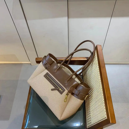 2024 New Versatile Handbag Large Capacity Handbag One Shoulder Underarm Commuting Retro Bag