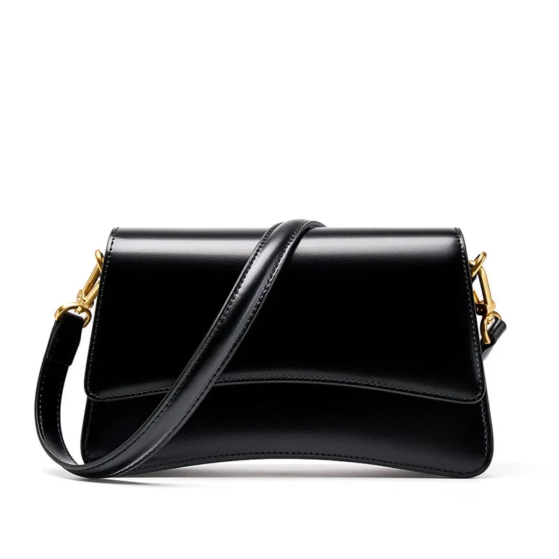 2024 New Versatile One Shoulder Crossbody Cowhide Small and Popular Dharma Stick Bag High end Underarm Women's Bag