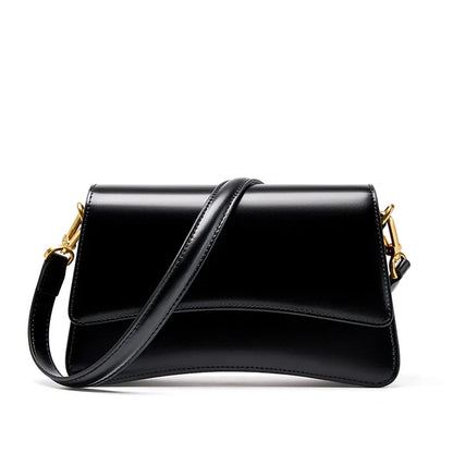 2024 New Versatile One Shoulder Crossbody Cowhide Small and Popular Dharma Stick Bag High end Underarm Women's Bag