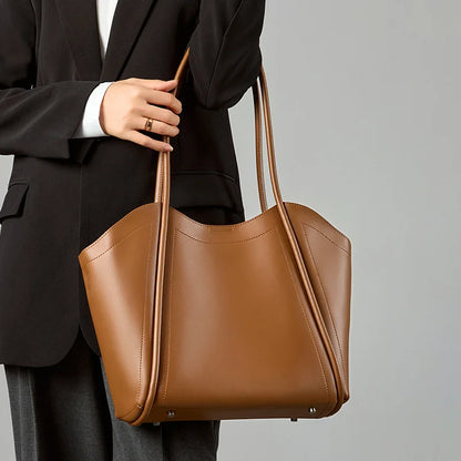 2024 New Vintage Commuter Tote Bag Fashion High Quality Soft Cowhide Shoulder Bags Female Handbags Luxury Designer Blsos Mujer