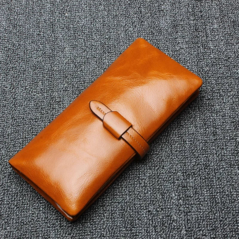 2024 New Wallet Long Women's Wallet Large Capacity First Layer Cowhide Clutch Coin Purse Card Designer Bags Luxury