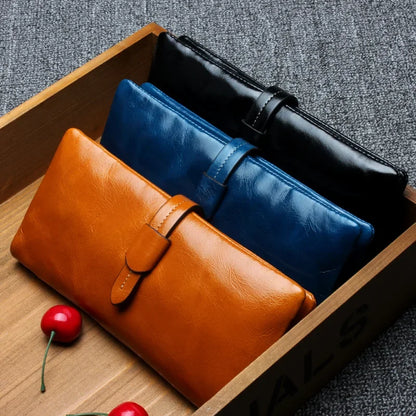 2024 New Wallet Long Women's Wallet Large Capacity First Layer Cowhide Clutch Coin Purse Card Designer Bags Luxury