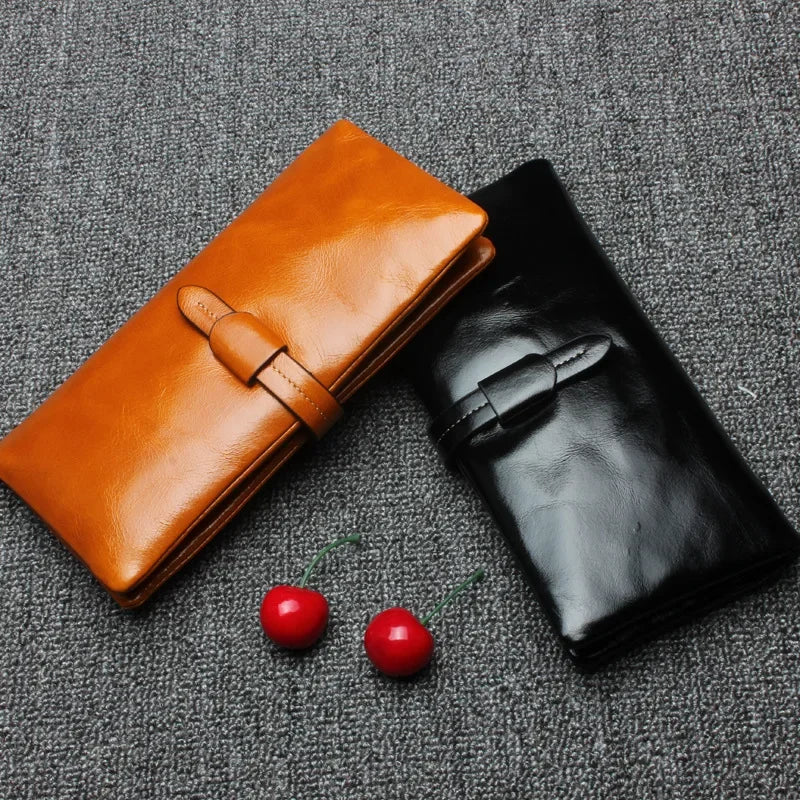 2024 New Wallet Long Women's Wallet Large Capacity First Layer Cowhide Clutch Coin Purse Card Designer Bags Luxury