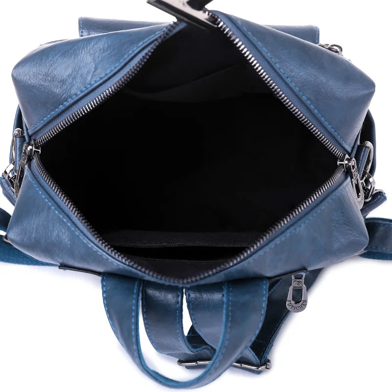 2024 New Women Backpack High Quality Leather Backpack Multifunction Shoulder Bags School Bags for Teenager Girls Bagpack Mochila