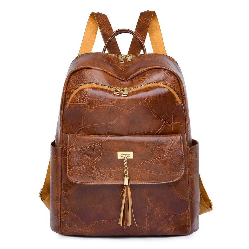 2024 New Women Backpack High Quality Leather Backpack Multifunction Shoulder Bags School Bags for Teenager Girls Bagpack Mochila