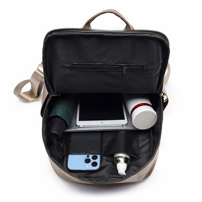 2024 New Women Backpack High Quality Leather Backpack Multifunction Shoulder Bags School Bags for Teenager Girls Bagpack Mochila