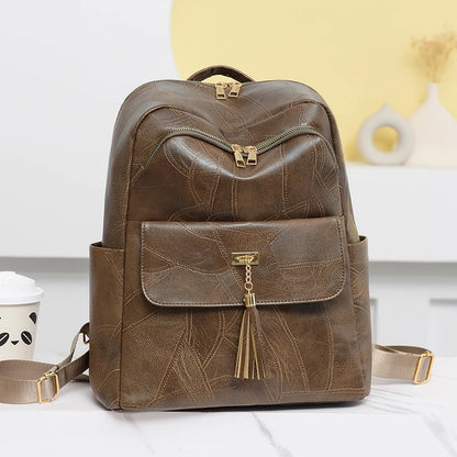 2024 New Women Backpack High Quality Leather Backpack Multifunction Shoulder Bags School Bags for Teenager Girls Bagpack Mochila