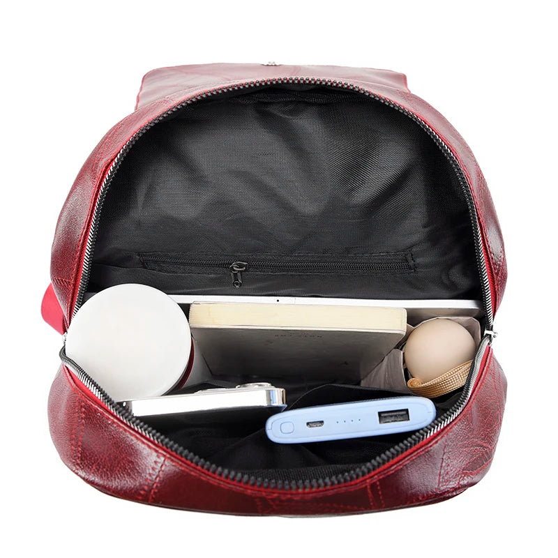 2024 New Women Backpack High Quality Leather Backpack Multifunction Shoulder Bags School Bags for Teenager Girls Bagpack Mochila