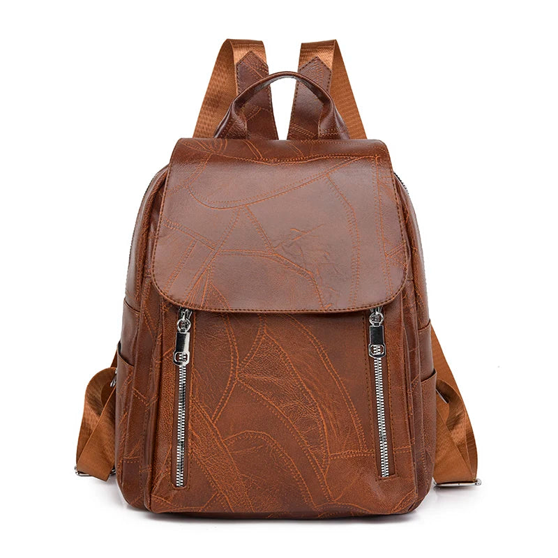 2024 New Women Backpack High Quality Leather Backpack Multifunction Shoulder Bags School Bags for Teenager Girls Bagpack Mochila