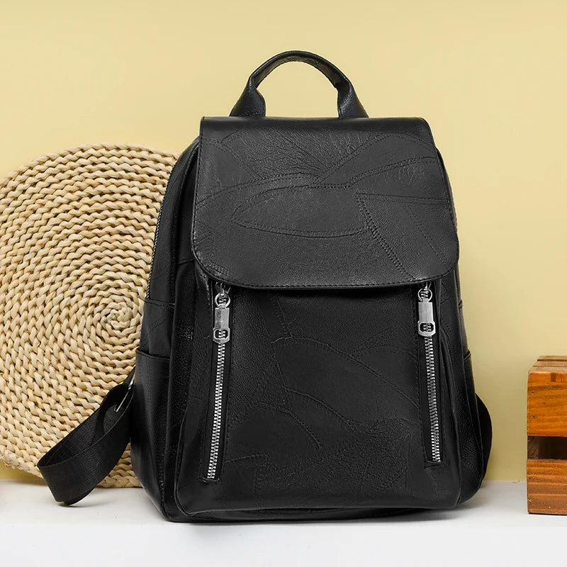 2024 New Women Backpack High Quality Leather Backpack Multifunction Shoulder Bags School Bags for Teenager Girls Bagpack Mochila