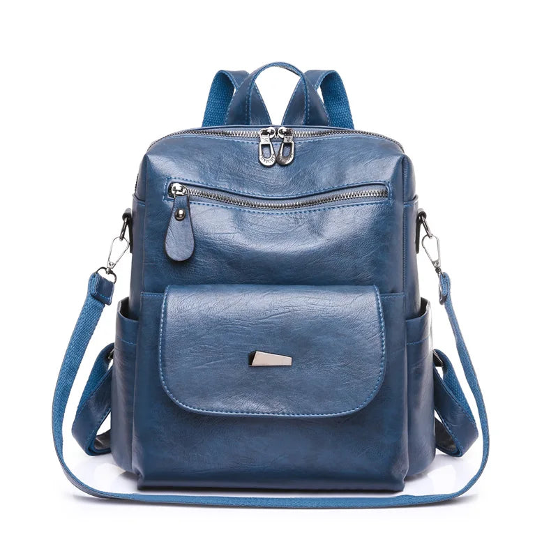 2024 New Women Backpack High Quality Leather Backpack Multifunction Shoulder Bags School Bags for Teenager Girls Bagpack Mochila