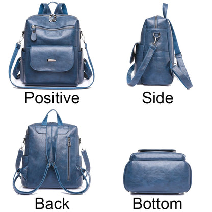 2024 New Women Backpack High Quality Leather Backpack Multifunction Shoulder Bags School Bags for Teenager Girls Bagpack Mochila