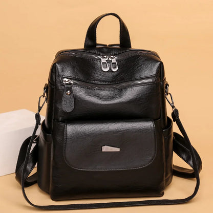 2024 New Women Backpack High Quality Leather Backpack Multifunction Shoulder Bags School Bags for Teenager Girls Bagpack Mochila