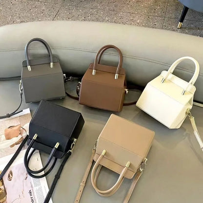 2024 New Women Fashion Leather Box Bags Large Capacity Portable One Shoulder Crossbody Purses Commuter Luxury Handbags Bolsa