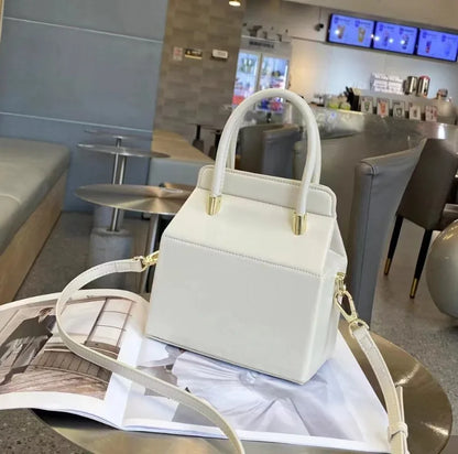 2024 New Women Fashion Leather Box Bags Large Capacity Portable One Shoulder Crossbody Purses Commuter Luxury Handbags Bolsa
