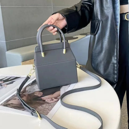 2024 New Women Fashion Leather Box Bags Large Capacity Portable One Shoulder Crossbody Purses Commuter Luxury Handbags Bolsa