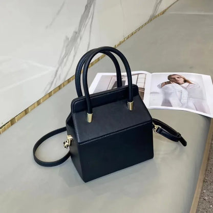 2024 New Women Fashion Leather Box Bags Large Capacity Portable One Shoulder Crossbody Purses Commuter Luxury Handbags Bolsa