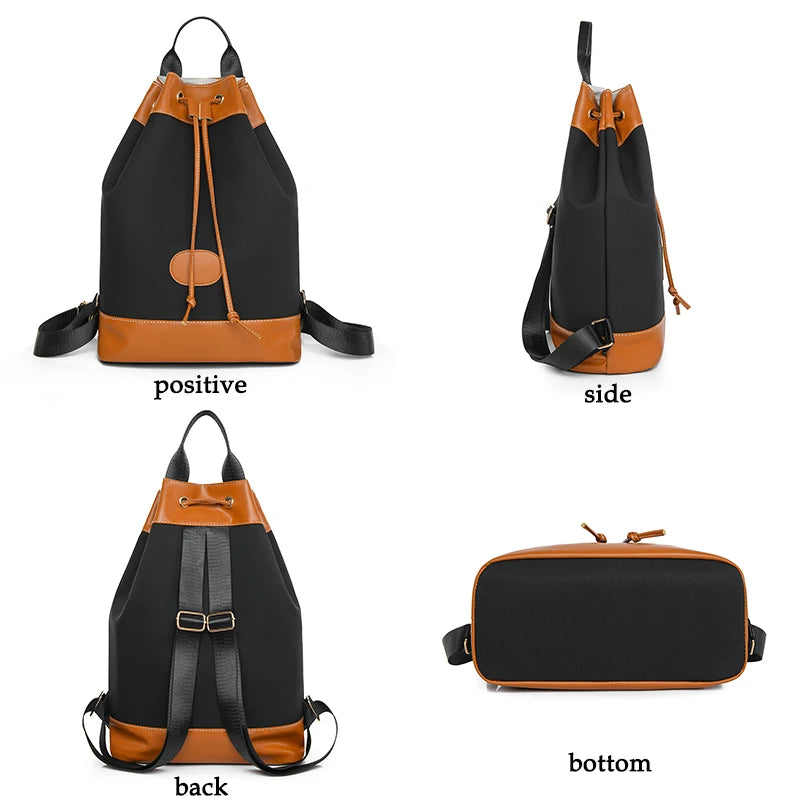 2024 New Women's Anti theft Backpack High Quality Large Capacity Soft Leather Bag Women's Fashion Trendy Bucket Bags Sac A Main