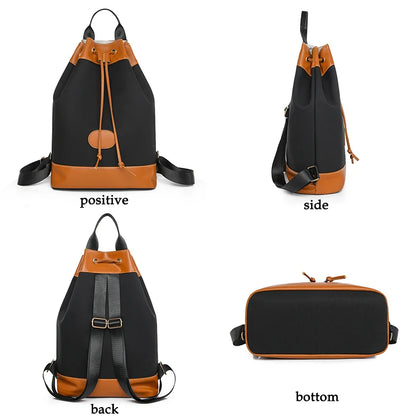 2024 New Women's Anti theft Backpack High Quality Large Capacity Soft Leather Bag Women's Fashion Trendy Bucket Bags Sac A Main