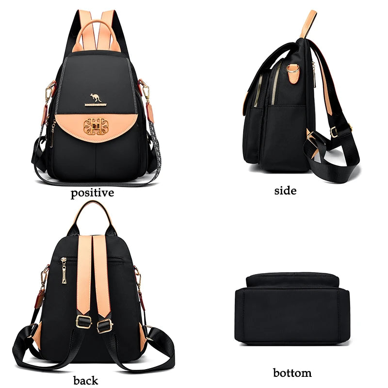 2024 New Women's Backpack High Appearance Oxford Cloth Female Shoulder Bag School Student Bags Large Capacity Travel Bolsas Sac