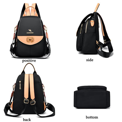 2024 New Women's Backpack High Appearance Oxford Cloth Female Shoulder Bag School Student Bags Large Capacity Travel Bolsas Sac