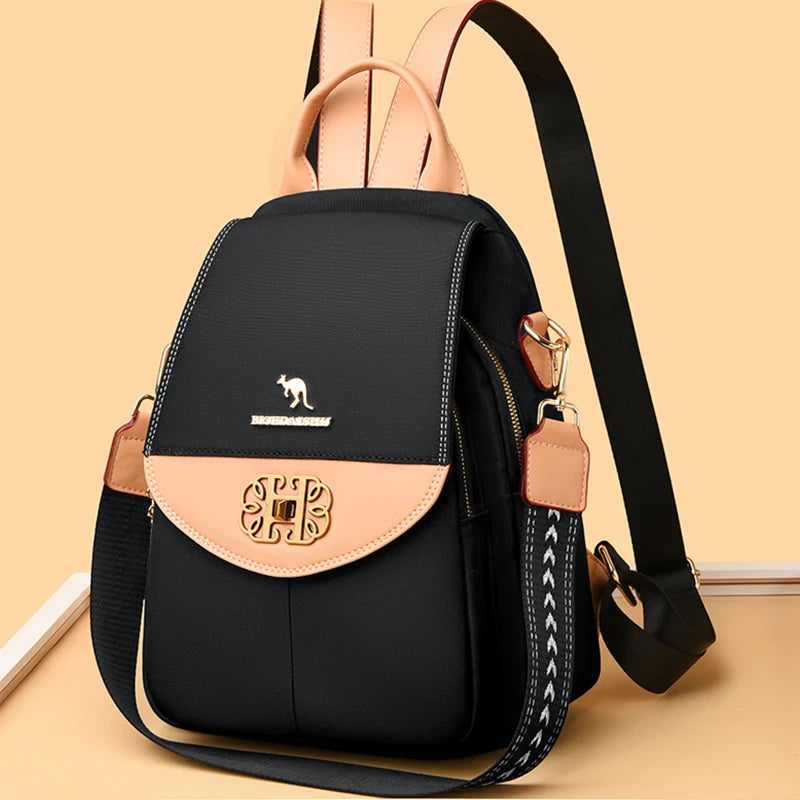 2024 New Women's Backpack High Appearance Oxford Cloth Female Shoulder Bag School Student Bags Large Capacity Travel Bolsas Sac