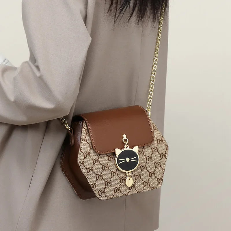 2024 New Women's Bag Crossbody Bag High-end Autumn and Winter Chain Bag Light Luxury Small Bags Luxury Designer Handbag