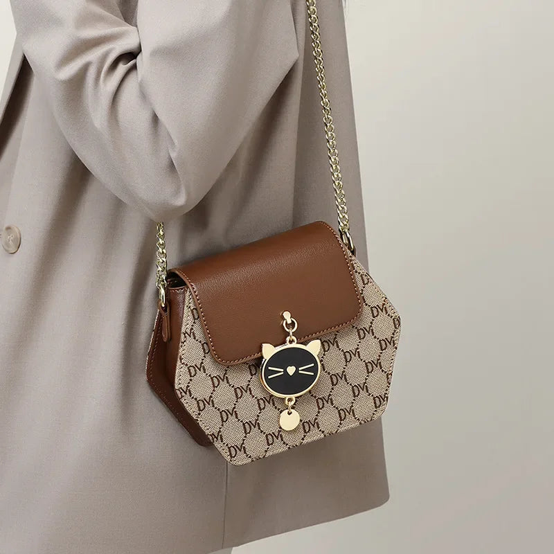 2024 New Women's Bag Crossbody Bag High-end Autumn and Winter Chain Bag Light Luxury Small Bags Luxury Designer Handbag